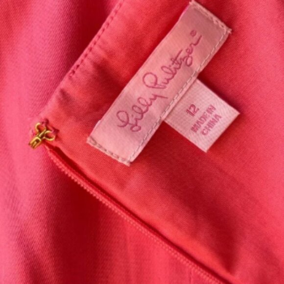 NWT Lily Pulitzer Mayfield Dress, Style 32874, Pink Salmon Seeing Stars Soutache - Picture 10 of 10